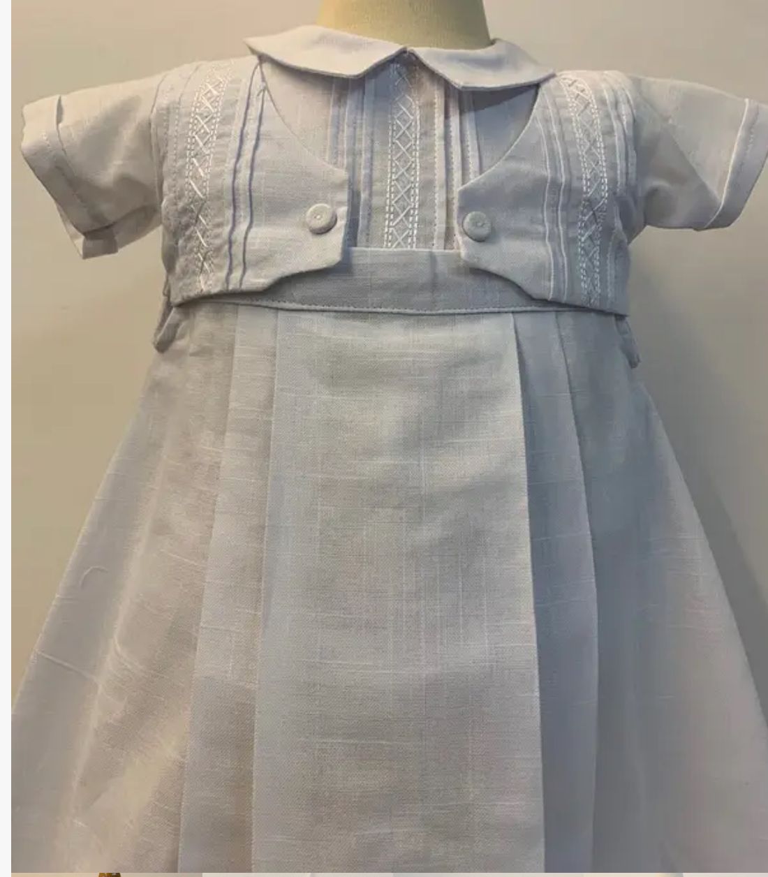 07396 Elegant Boys 2 in 1 Christening Gown.