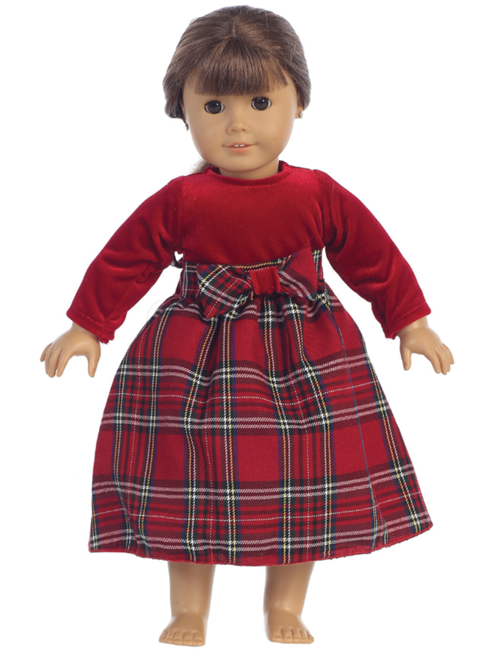 Stretch velvet & Plaid Doll | LTC503