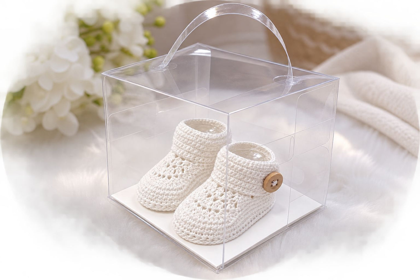 Handcrafted Baby Crochet Booties in Gift Box | Canastilla Ideal Kids