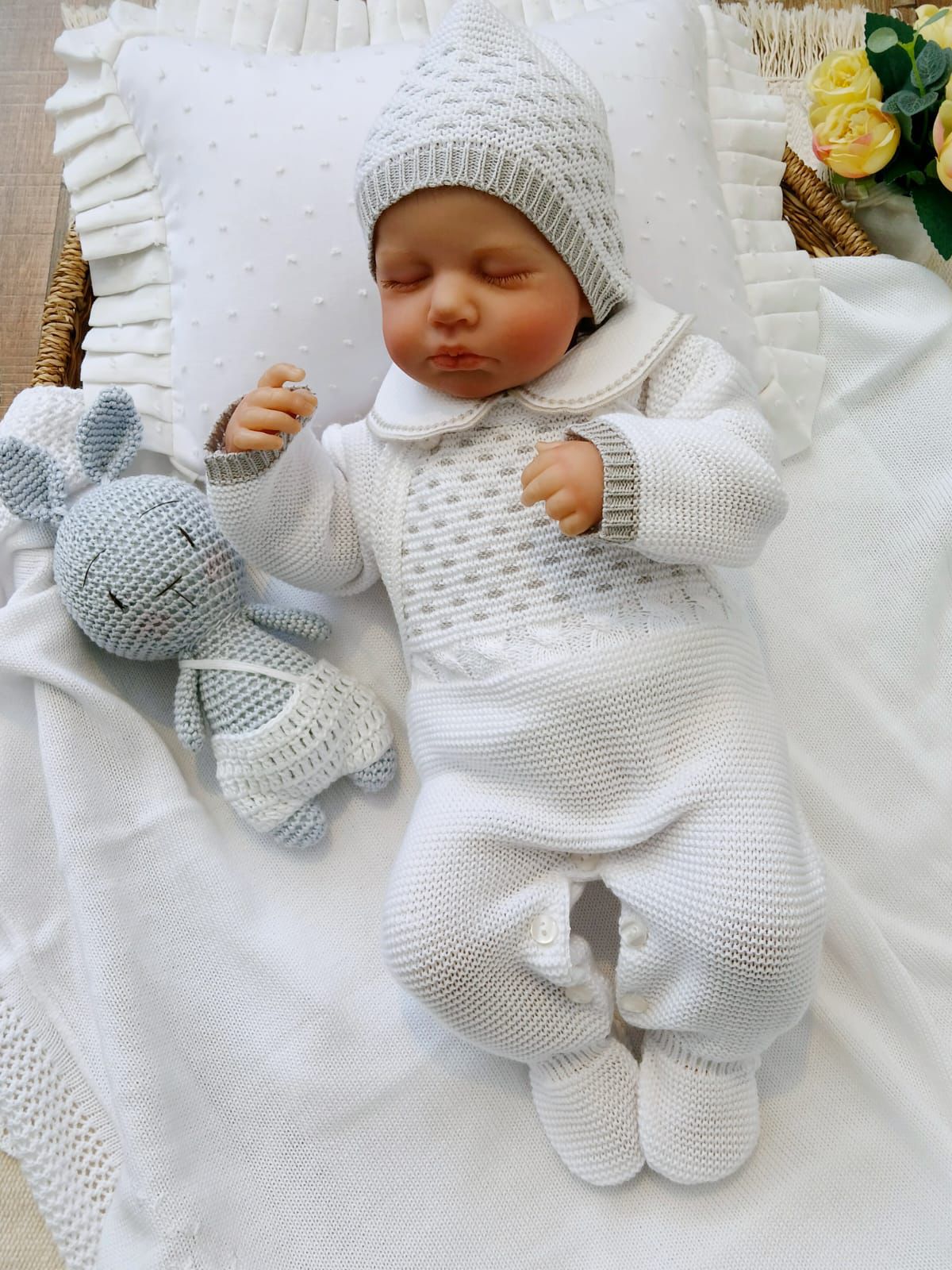 Take me home Outfit - White & Grey - Boy