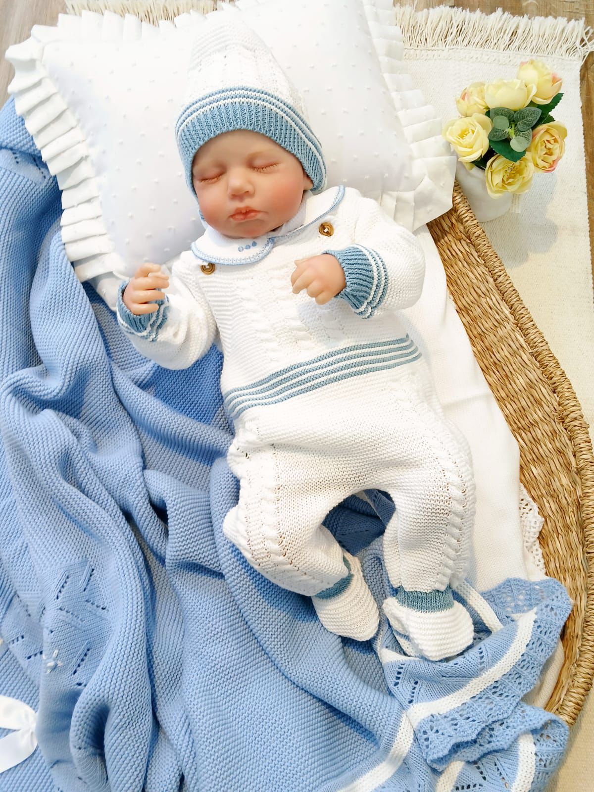 Take me home Outfit - White and Blue - Boy