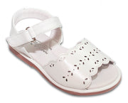 Lace leaf sandal - White