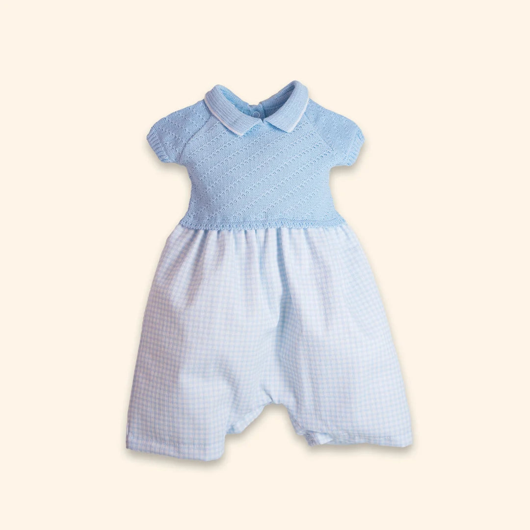 Cristobal Knit & Cotton Baby Boy Romper | Canastilla Ideal Kids