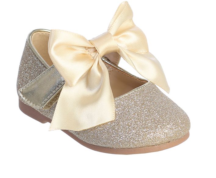 Glitter Shoe with Satin Bow