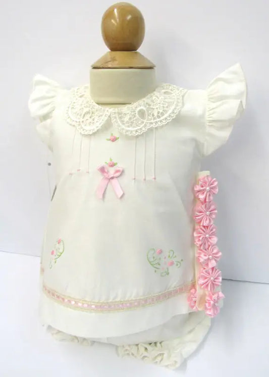 646 Sweet Ivory Pink Baby Set