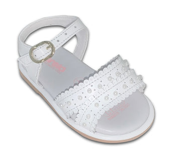 Pre-Walk White Pearls Sandal