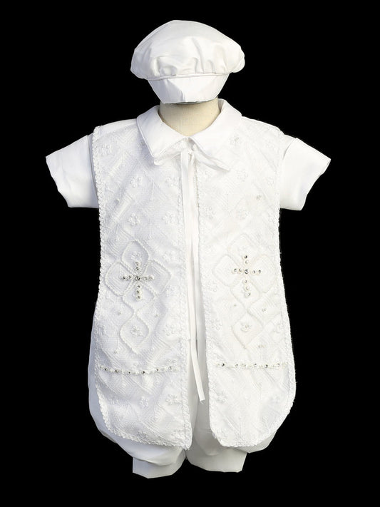 Boys Shantung Baptism Ropone TP3739 | Canastilla Ideal Kids