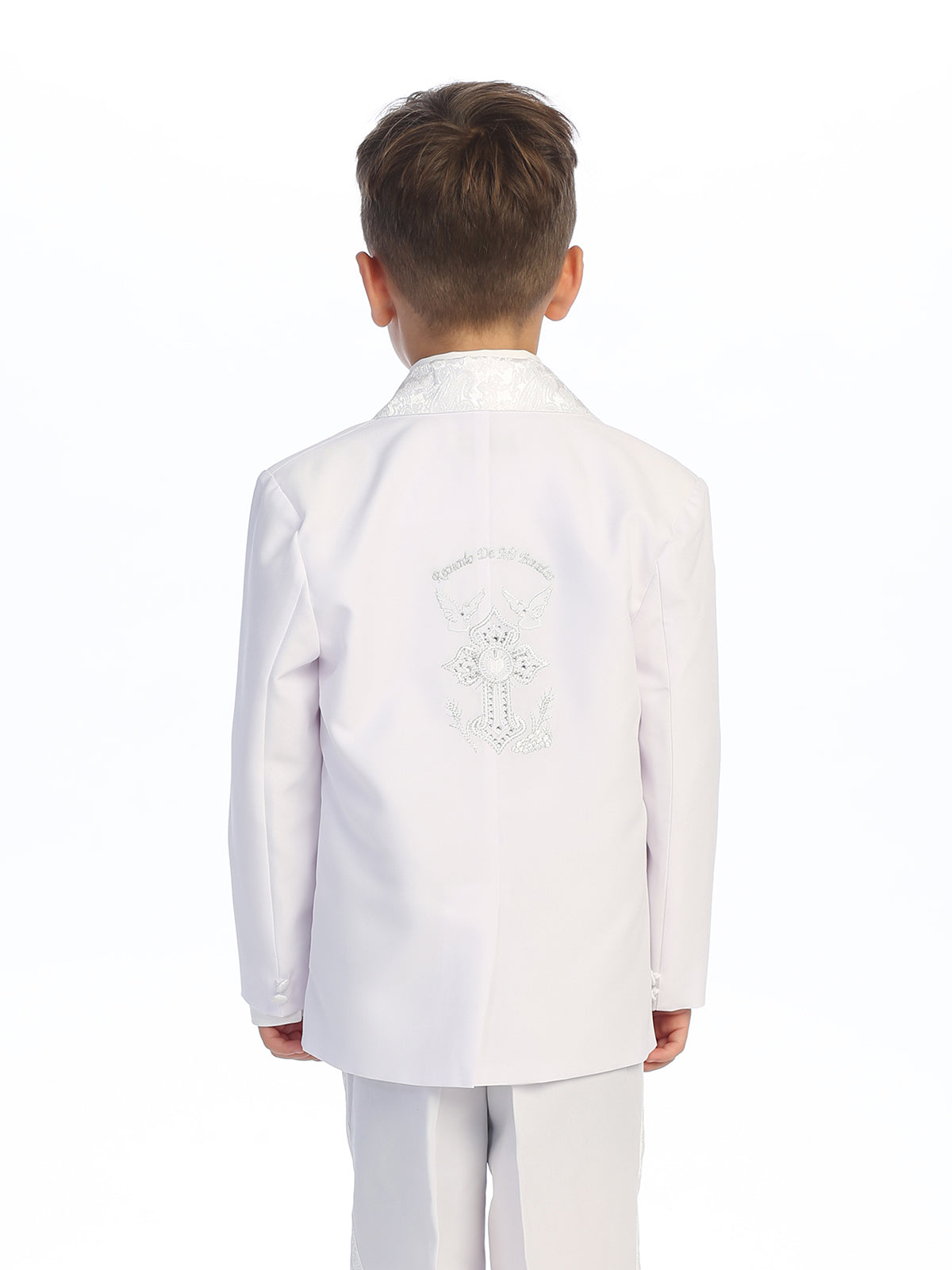 Boys Husky Embroidered Tuxedo Suit TP4025