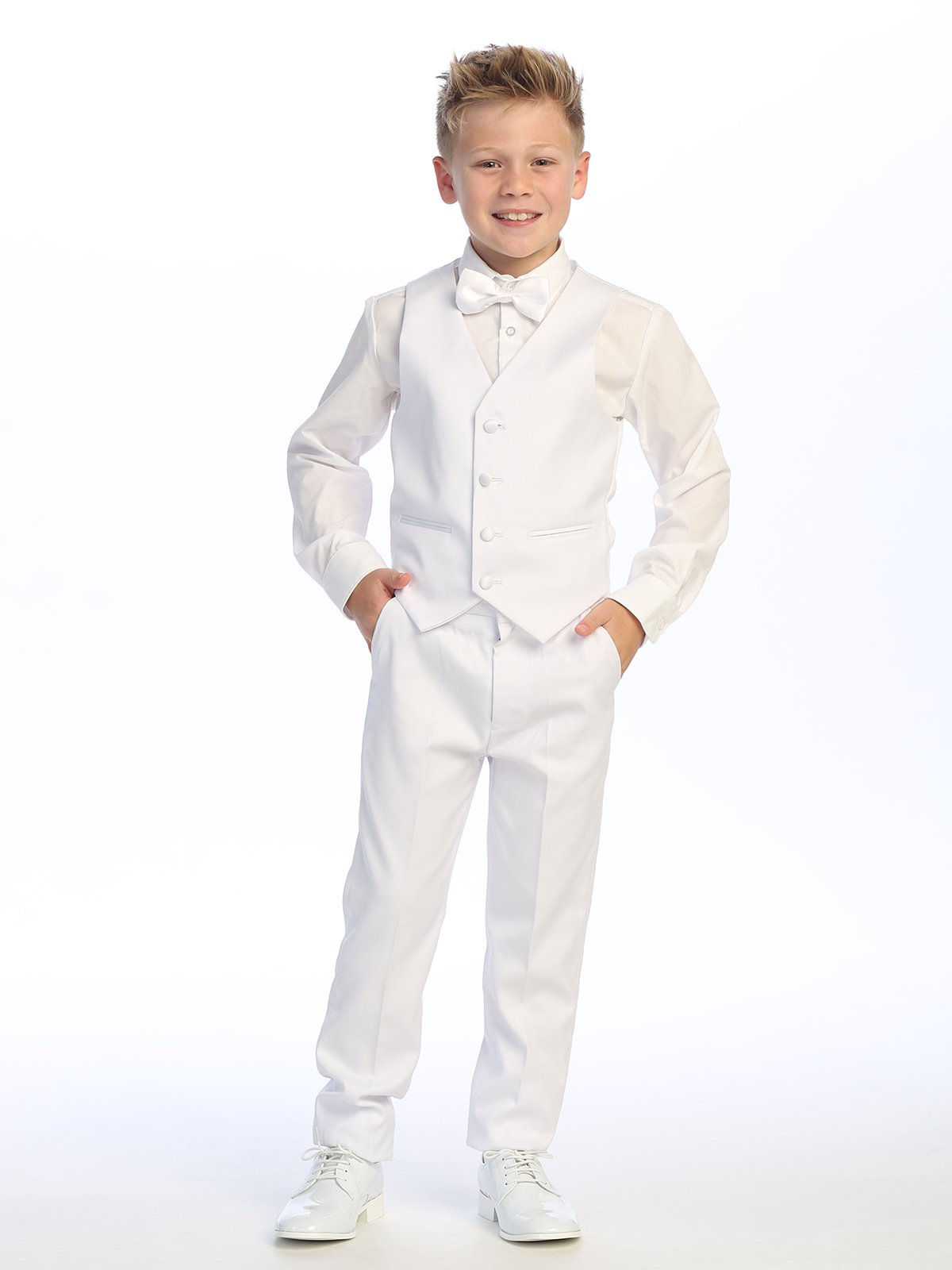 Slim Satin Tuxedo TP4929 - White