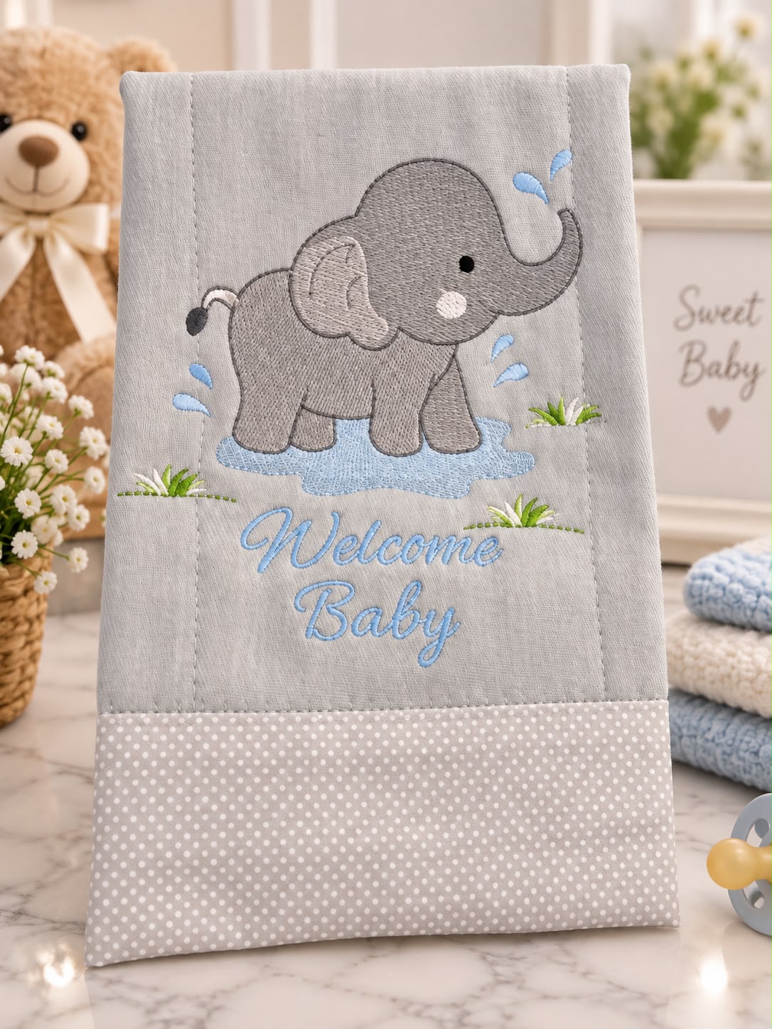 Personalized Embroidered Baby Cloth | Canastilla Ideal Kids