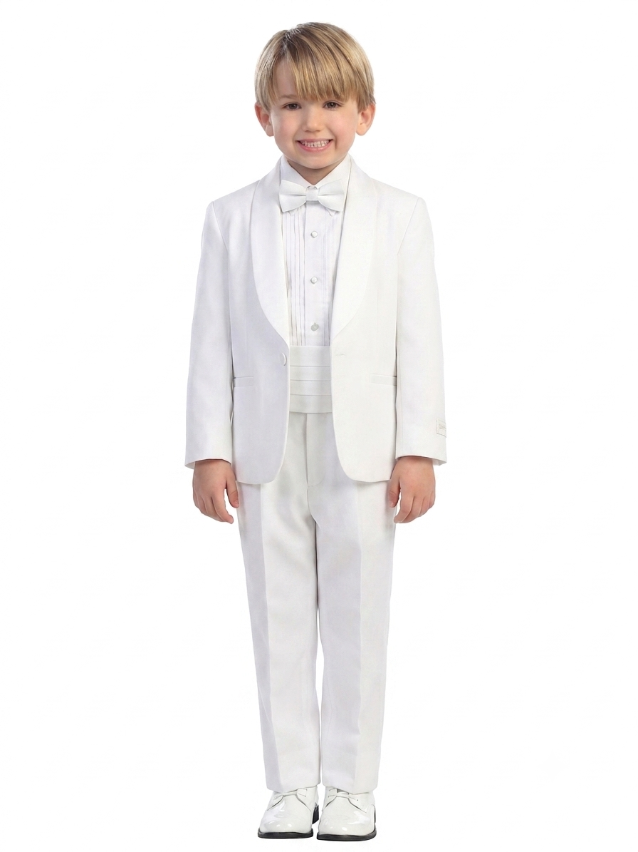 Boys 5Pc Tuxedo TP4002 - White