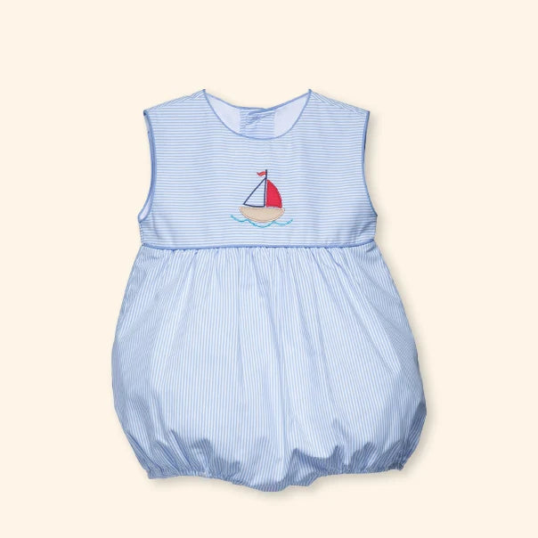 Baby Sailor Striped Cotton Bubble Romper | Canastilla Ideal Kids