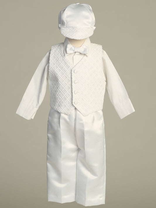 Baby Boy 4-Piece Diamond Suit Set | Canastilla Ideal Kids