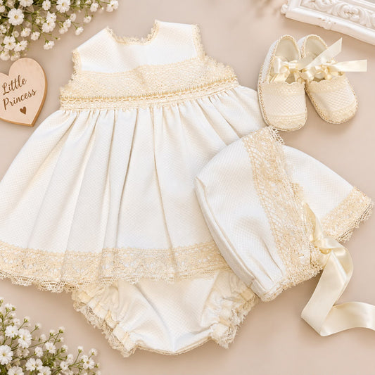 Princess Lace Baby Dress Set | Canastilla Ideal Kids