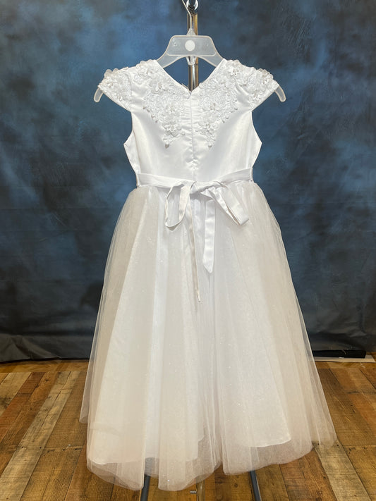 TIP5823 Short Sleeve White Dress