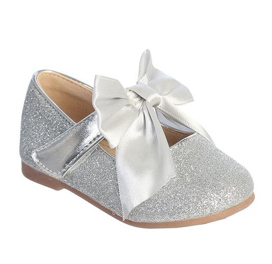Glitter Shoe with Satin Bow